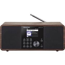 Telestar DIRA S 24i internetové stolní rádio internetové, DAB+, FM AUX, Bluetooth, DLNA, USB, Wi-Fi, internetové rádio  funkce nahrávání, s DLNA, vč. dálkového ovládání, funkce alarmu dřevo (tmavé)