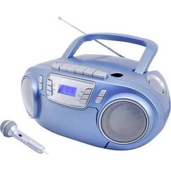 soundmaster SCD5800BL CD-rádio FM USB, kazeta, rádiopřehrávač  včetně mikrofonu modrá