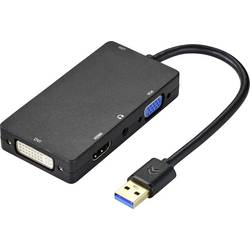 Renkforce externí grafická karta USB 3.2 (Gen 1x1) HDMI™, DVI, VGA