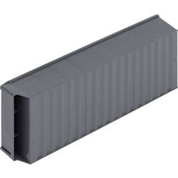 Alutec 66032 skladový box , stohovatelné, (d x š x v) 500 x 183 x 81 mm, tmavě šedá , 1 ks