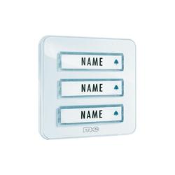 m-e modern-electronics KTA-3 W zvonkový panel (tlačítka) se jmenovkou 3násobný bílá 12 V/1 A