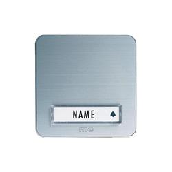 m-e modern-electronics KTA-1 A/S zvonkový panel (tlačítka) se jmenovkou 1násobné stříbrná 12 V/1 A