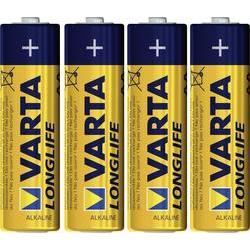 Varta LONGLIFE AA Bli 4 tužková baterie AA alkalicko-manganová, 2800 mAh, 1.5 V, 4 ks