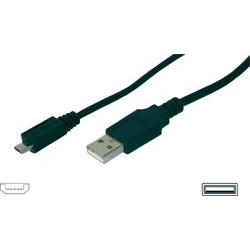 Digitus USB kabel USB 2.0 USB-A zástrčka, USB Micro-B zástrčka 1.80 m černá AK-300127-018-S