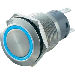 TRU COMPONENTS LAS1-AGQ-22ZE, BL, 701322 tlačítkový spínač antivandal, 19 mm, 250 V/AC, 5 A, 1 ks
