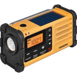 Sangean MMR-88 outdoorové rádio FM, AM Notfallradio s USB nabíječkou, stolní lampa, s akumulátorem, Ruční klika, Solární panel černá, žlutá