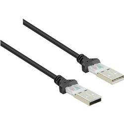 Renkforce USB kabel USB 2.0 USB-A zástrčka, USB-A zástrčka 1.00 m černá pozlacené kontakty RF-4463028