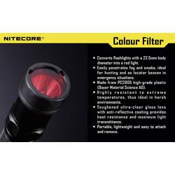NiteCore NITNFR23 barevný filtr MT1A, MT2A, MT1C a kapesní svítilny o Ø 23 mm červená
