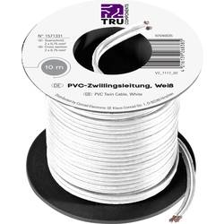 TRU COMPONENTS 1571331 lanko/ licna 2 x 0.75 mm² bílá 10 m