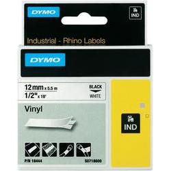 etikety DYMO IND RHINO 18444 vinyl Barva pásky: bílá Barva písma:černá 12 mm 5.5 m