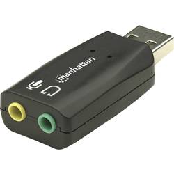 2.1 externí zvuková karta Manhattan Hi-Speed USB 3-D Audio Adapter externí konektor na sluchátka