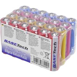 Basetech tužková baterie AA alkalicko-manganová 2650 mAh 1.5 V 24 ks