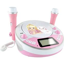 X4 Tech Bobby Joey Jam Box dětský CD přehrávač Bluetooth, AUX, CD, USB, SD vč. karaoke, včetně mikrofonu růžová
