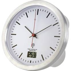 Renkforce E1003R DCF nástěnné hodiny 17 cm x 60 mm x 17 cm x 60 mm, stříbrná, vhodné do koupelny / vlhkého prostoru