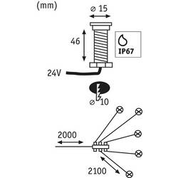 Paulmann 93694 Osvětlovací systém Plug&Shine LED vestavné svítidlo (rozšíření) sada 5 ks