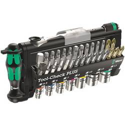 Wera Tool-Check Plus 05056490001 sada bitů, plochý, křížový PH, křížový PZ, inbus, TORX, TORX BO, 25 mm, vč. ráčny, 39dílná