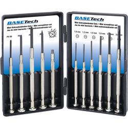 Basetech pro elektroniku a jemnou mechaniku, dílna montážní šroubovák plochý, křížový PH
