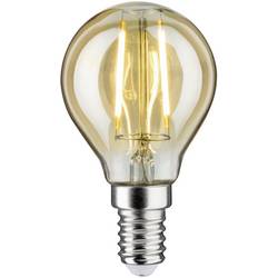 Paulmann 28525 LED E14 kapkový tvar 2 W = 16.2 W zlatá (Ø x v) 45 mm x 78 mm vlákno 1 ks