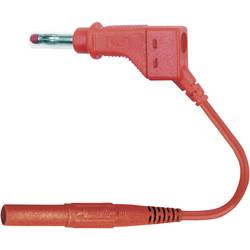 Stäubli 66.9411-10022 bezpečnostní měřicí kabely [lamelová zástrčka 4 mm - lamelová zástrčka 4 mm] 1.00 m, červená, 1 ks