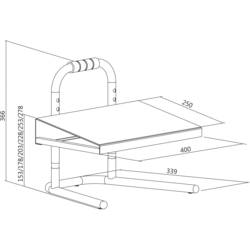 LogiLink EO0007 LogiLink - Fußauflage opěrka pro nohy (š x v x h) 40 x 250 x 33.9 cm ergonomické, výškově nastavitelné, s obložením z pěnové hmoty černá