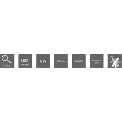 TOOLCRAFT TO-7173468 Lupa s LED osvětlením, 60 SMD LED, 3D funkce, zvětšení 1,75X zvětšení=1.75 x 12.7 cm Třída energetické účinnosti 2021 F (A - G)
