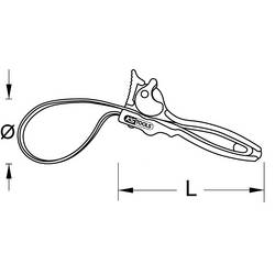 KS Tools 1140150 1140150 řemenové kleště na trubky