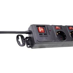 Renkforce RF-3313344 zásuvková lišta s přepěťovou ochranou černá DE schuko zástrčka/zásuvky 1 ks