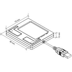 Perixx Peripad-501 II touchpad, přenos USB, 2 tlačítko, černá