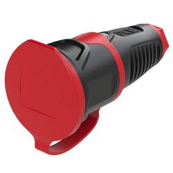 PCE 2511-sr zásuvka guma, termoplast 250 V černá, červená IP54