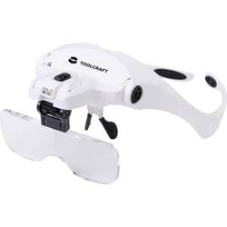 TOOLCRAFT 2469761 brýle s lupou s LED osvětlením , zvětšení: 3.5 x, 2.5 x, 2.0 x, 1.5 x, 1.0 x, Velikost objektivu: (d x š) 95 mm x 34 mm