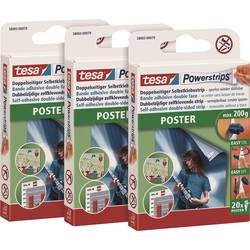 tesa POWERSTRIPS® Poster Oboustranná lepicí páska bílá Množství: 60 ks